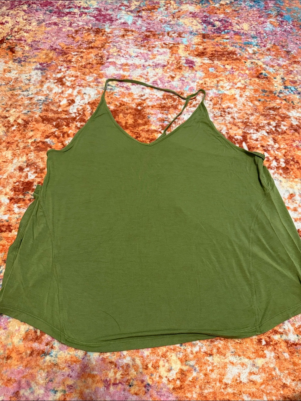 lululemon athletica Olive Green V-Neck Strappy Camisole